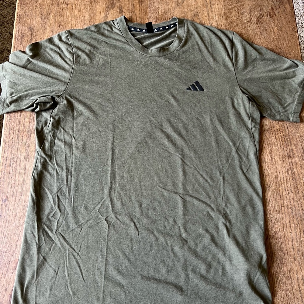 Adidas Green Short Sleeve Tee with Logo
